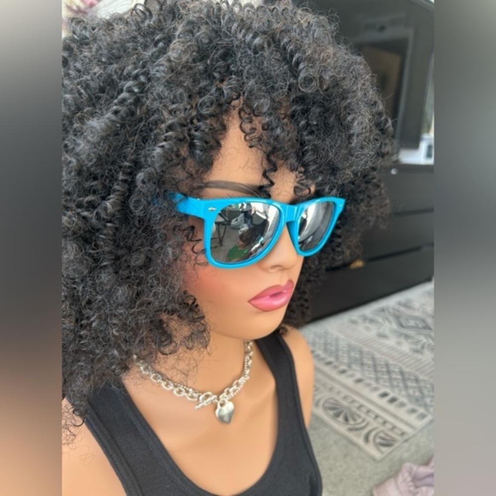 ✨NEW Stylish Neon Retro Blue mirror lens Sunglasses